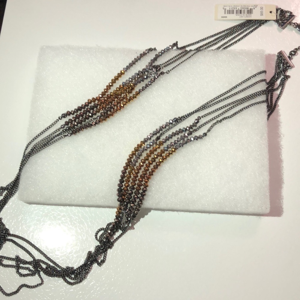 NWT Kenneth Cole MultiStrand Metal Beaded Necklace - Picture 2 of 4